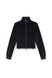 Diesel - Felpa con zip effetto piquet lucido
