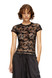 Diesel - T-shirt in pizzo camouflage nero