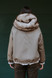 ully - Parka corto reversibile tortora con pelo sfumato marrone