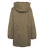 Bully - Parka con coulisse in vita reversibile militare ed eco pellicia cioccolato
