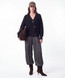 8PM - Cardigan Calla in misto lana con chiusura asimmetrica grigio fumo di Londra