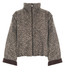 8PM - Bomber reversibile bicolor in tessuto misto lana maculato da un lato e nylon dall'altra marrone