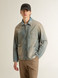 Golden Goose - Giacca in denim da uomo effetto distressed con zip