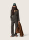 Golden Goose - Sciarpa in lana di alpaca di colore marrone scuro con frange