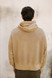 Golden Goose - Felpa con cappuccio in cotone nocciola con logo ricamato a contrasto