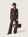 Golden Goose - Pantaloni joggers da donna in lana gessata marrone