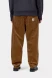 Carhartt - Pantalone Newel cinque tasche in velluto WIP H Brown Rinsed