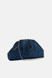 Twenty Fourhaitch - Pochette morbida blu in velluto con cristalli all-over blu