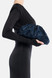 Twenty Fourhaitch - Pochette morbida blu in velluto con cristalli all-over blu