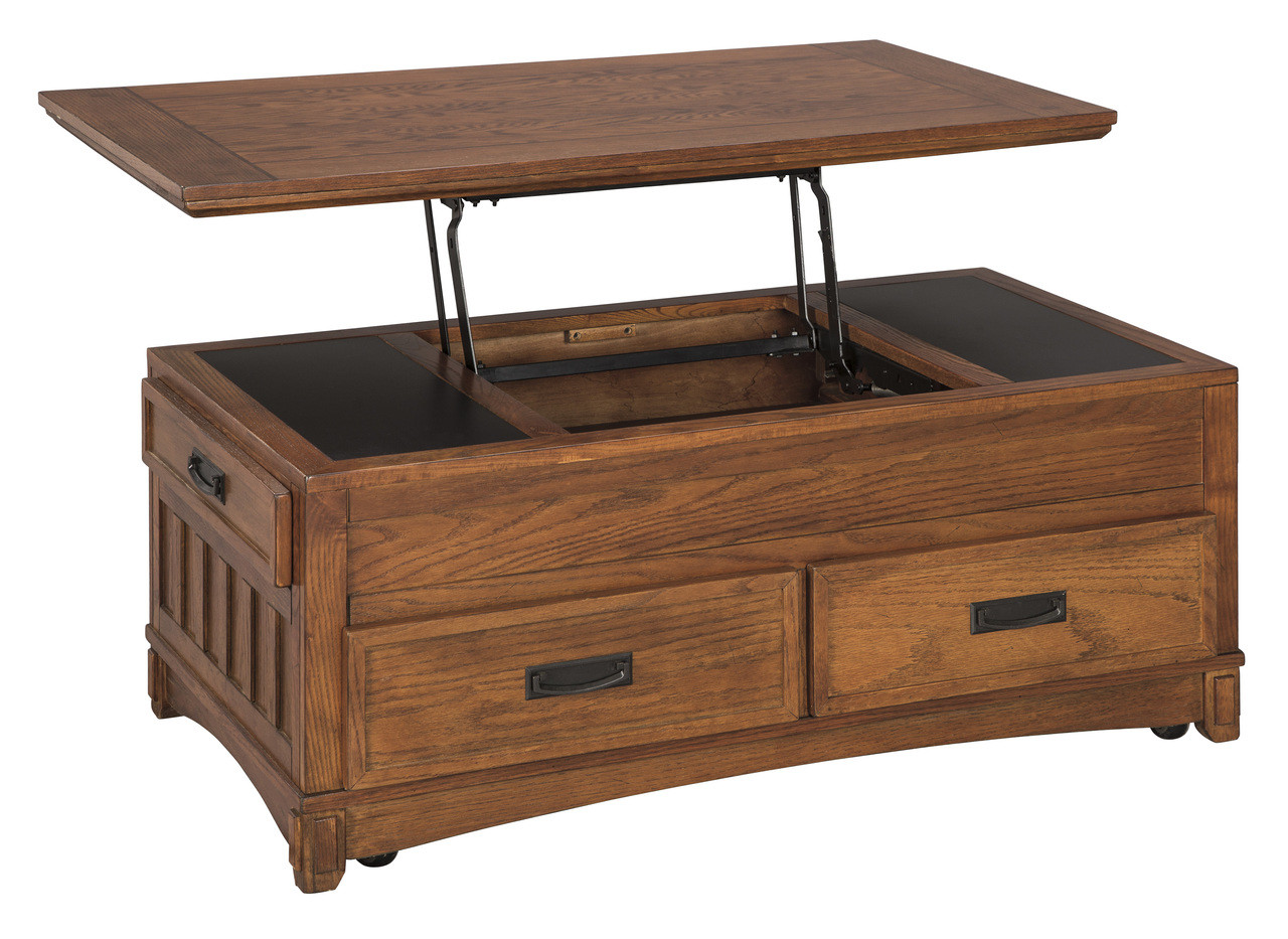 The Ashley Cross Island Lift Top Cocktail Table Sold At Cramer S