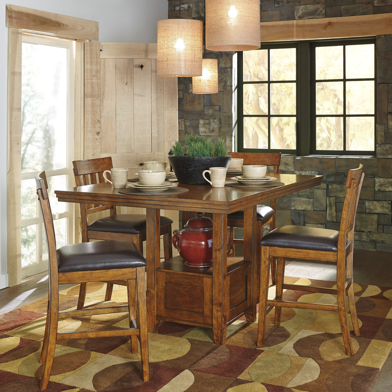 ashley dining room table with leaf