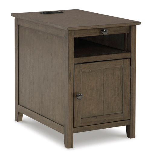 Treytown Chairside Table in Grayish Brown