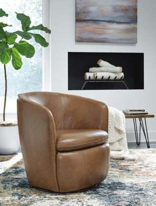 Kierreys Caramel Swivel Chair