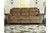 Huddle-Up Nutmeg Reclining Sofa w/Drop Down Table