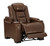 The Man-Den Mahogany Leather P3 Power Recliner