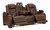 The Man-Den Mahogany Leather P3  Power Reclining Sofa/Couch