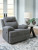 Side-Swipe Charcoal Rocker Recliner