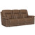 Wells Brown Reclining Sofa w/Heat & Massage
