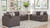 Zeo Granite 2pc Living Room Set