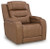 Knightington Caramel Recliner w/Audio