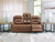 Knightington Brown Reclining Sofa w/ Audio
