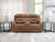 Knightington Brown Reclining Loveseat w/ Audio
