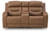 Knightington Brown Reclining Loveseat w/ Audio