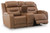 Knightington Brown Reclining Loveseat w/ Audio