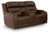 Knightington Brown Reclining Loveseat w/ Audio