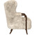 Micah Cream Fur Accent Chair