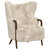 Micah Cream Fur Accent Chair