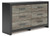 Broachmyn Black/Gray Six Drawer Dresser