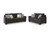 Loreo Ebony 2PC Sofa & Loveseat Set