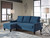 Jarreau Blue Sofa/Couch Chaise Full Sleeper