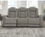 The Man-Den Gray Leather P3 Power Reclining Sofa/Couch