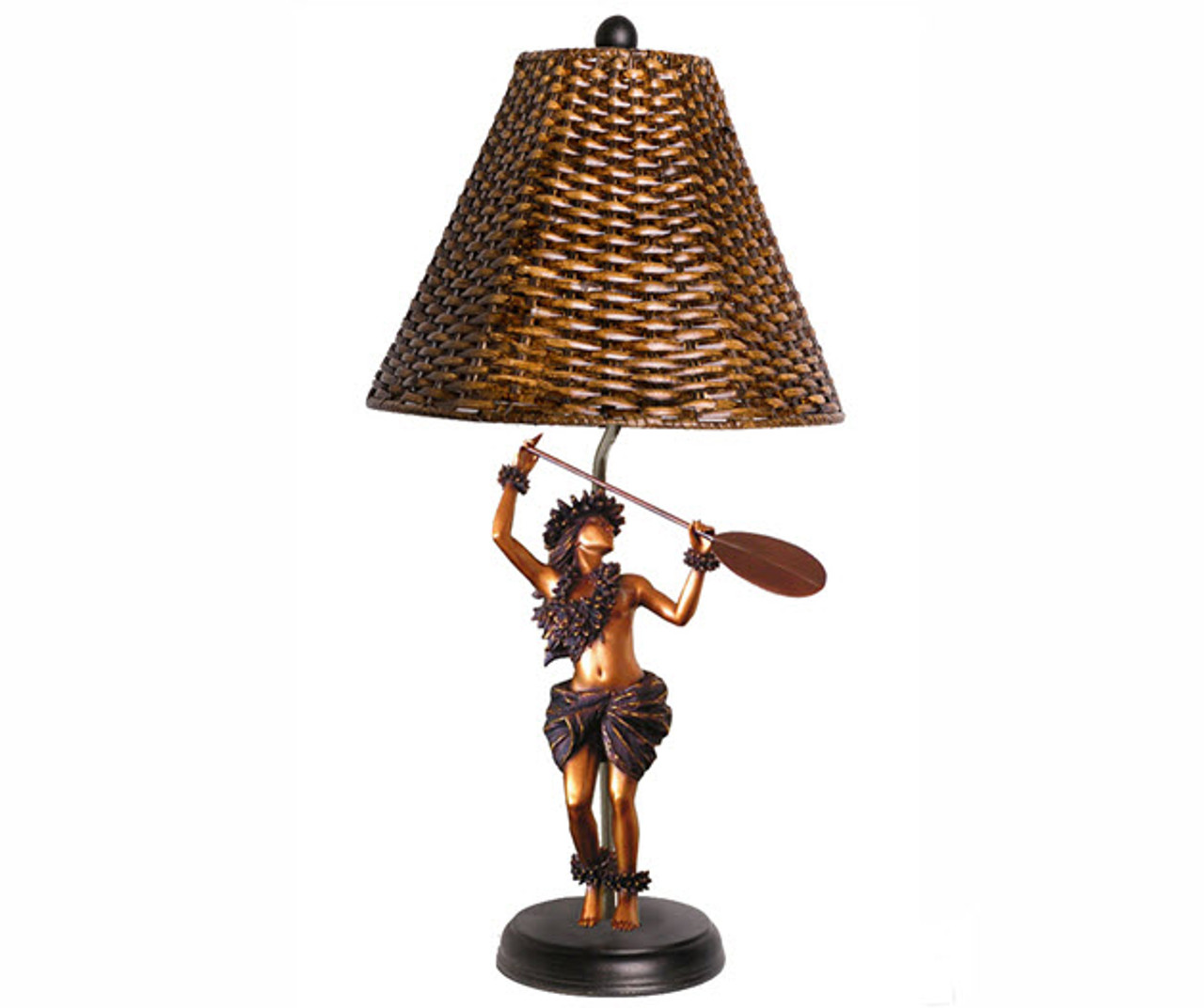 bronze hula girl lamp