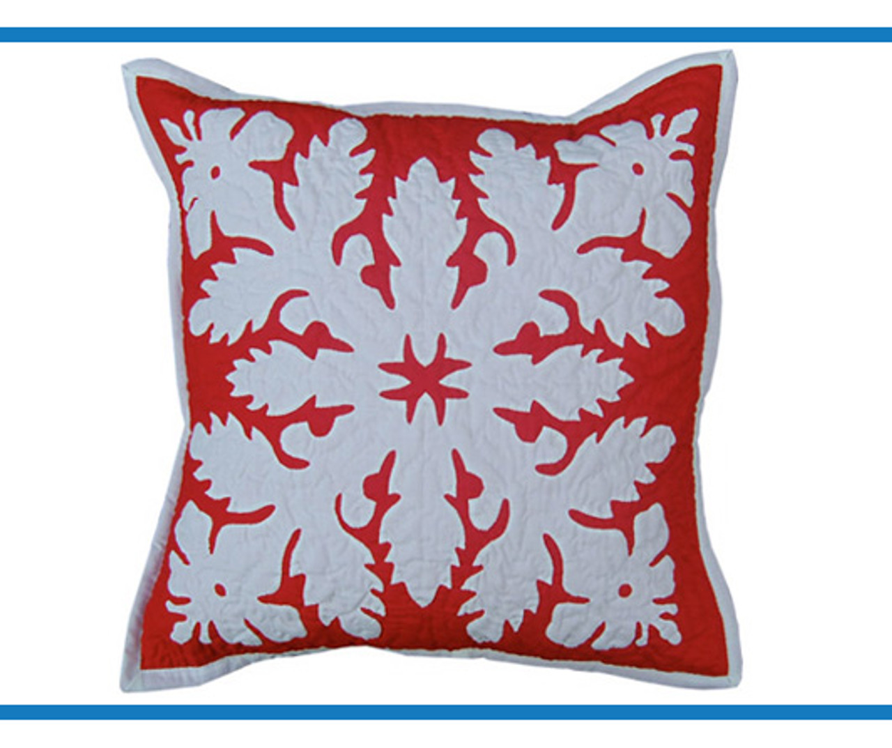 Hawaiian Quilted Pillow Slip Hibiscus Style Hawaii