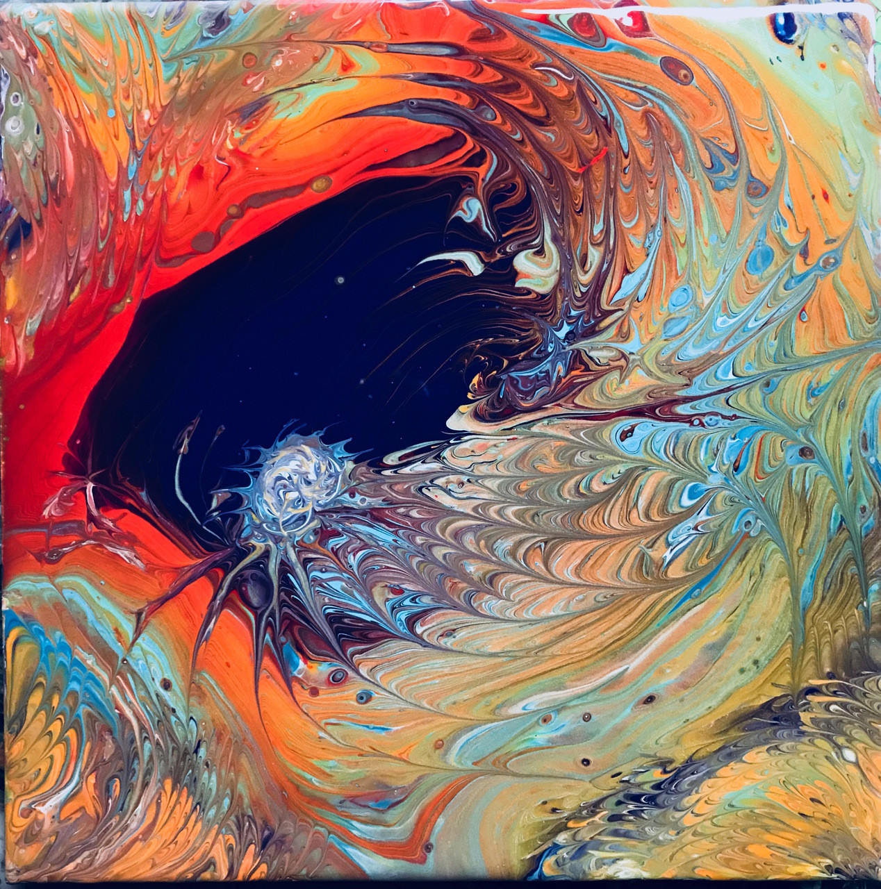 Cosmic Cruise Hawaiian Art Acrylic Painting Made In Hawaii