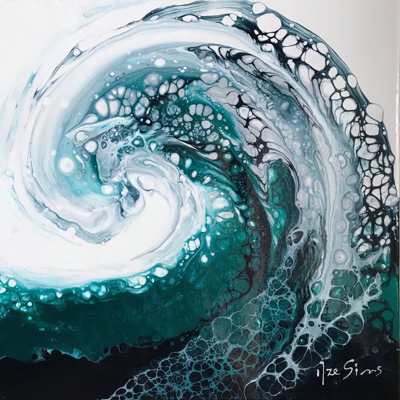 Ocean Bubbles II - Hawaiian Wave Surf Art - 12