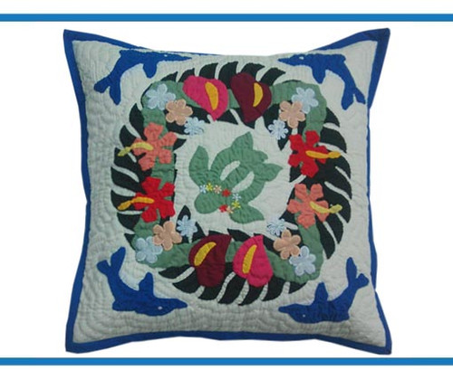 Aloha Wreath Quilted Pillow Slip