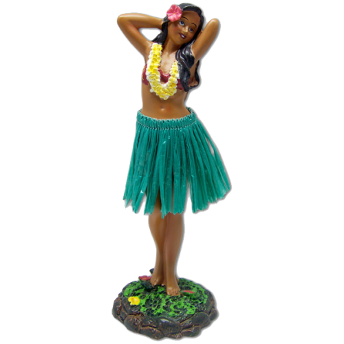 Hula Girl Posing - Green Skirt Hula Girl Posing - Green Skirt
