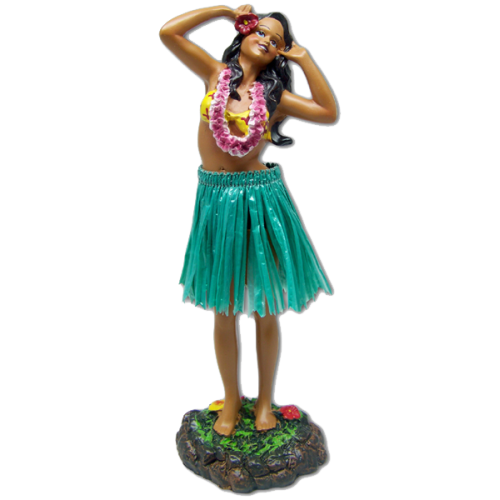 Hula Girl Singing - Green Skirt Hula Girl Singing - Green Skirt