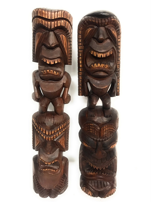 Pair of 40" Tiki Statues Pair of 40" Tiki Statues