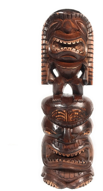 Tiki Statues - Premium Set of 5 Tiki Gods - Style Hawaii