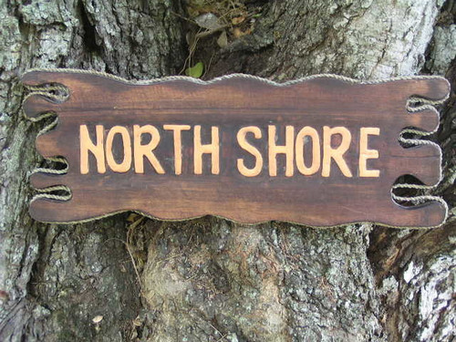 North Shore Driftwood Tiki Bar Sign North Shore Driftwood Tiki Bar Sign