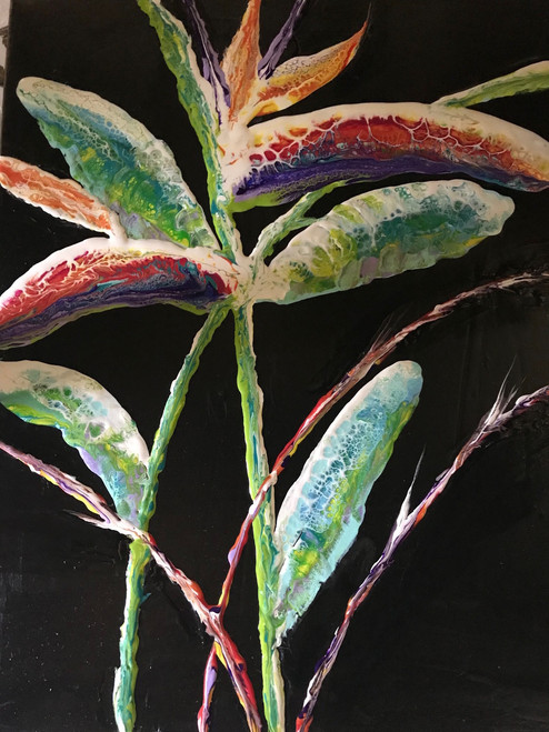 Bird of Paradise 16"x20" Acrylic on Canvas