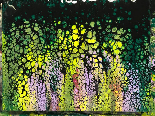 Purple  Wisteria..  11' X 14" ACRYLIC ON CANVAS