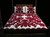 Hawaiian Quilt Bedspread - Crown Flower in Burgundy   Hawaiian Quilt Bedspread - Crown Flower in Burgundy