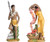 Spearman and Cascading Lei - Miniature Ceramic Set Spearman and Cascading Lei - Miniature Ceramic Set