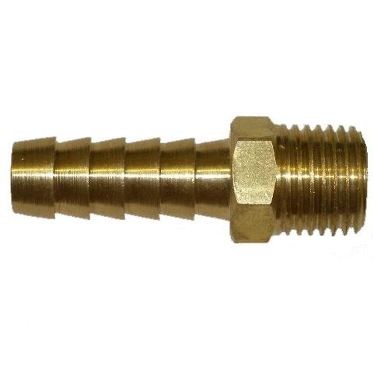 Hosetail 8mm- Brass - 1/4" Male Threaded